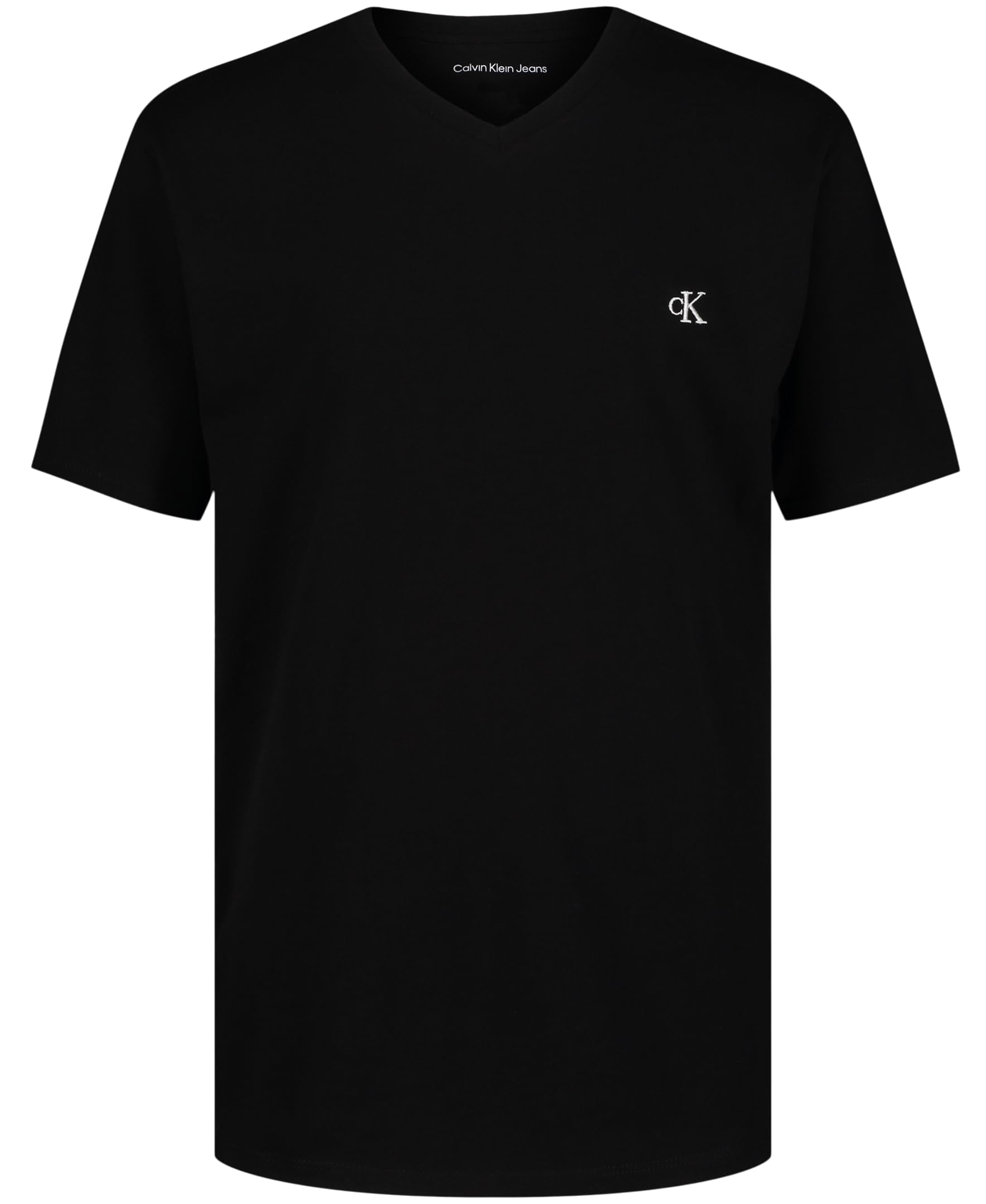 Calvin Klein Boys' Short Sleeve Solid V-Neck T-Shirt, Soft, Comfortable, Relaxed Fit